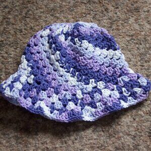 Purple Haze Granny Stitch Cotton Bucket Hat